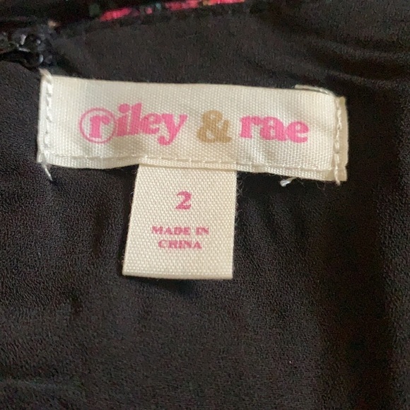 Riley & Rae Kate Floral Print Babydoll Dress Floral Print in Rich Black Size 2 - Picture 10 of 13